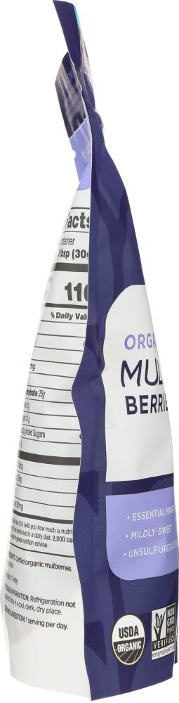 Organic Sun-Dried White Mulberries 8 oz Pack of 4 M3752
