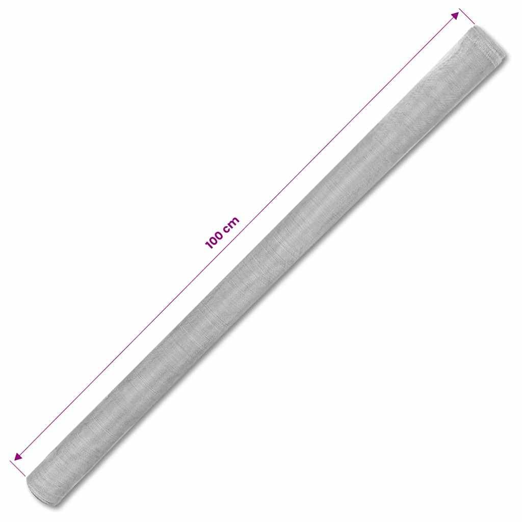 Aluminum Mesh Screen 39.4x196.9 in Silver Q62455
