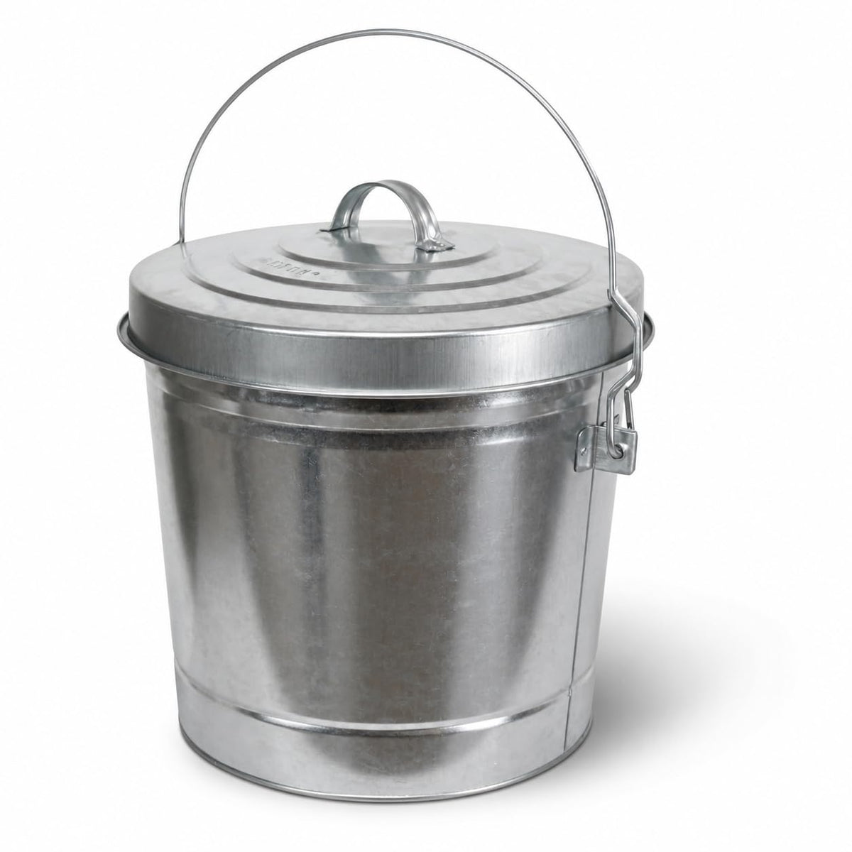 6 Gallon Galvanized Metal Trash Can with Locking Lid G189954