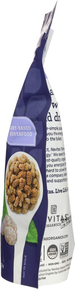 Organic Sun-Dried White Mulberries 8 oz Pack of 4 M3752