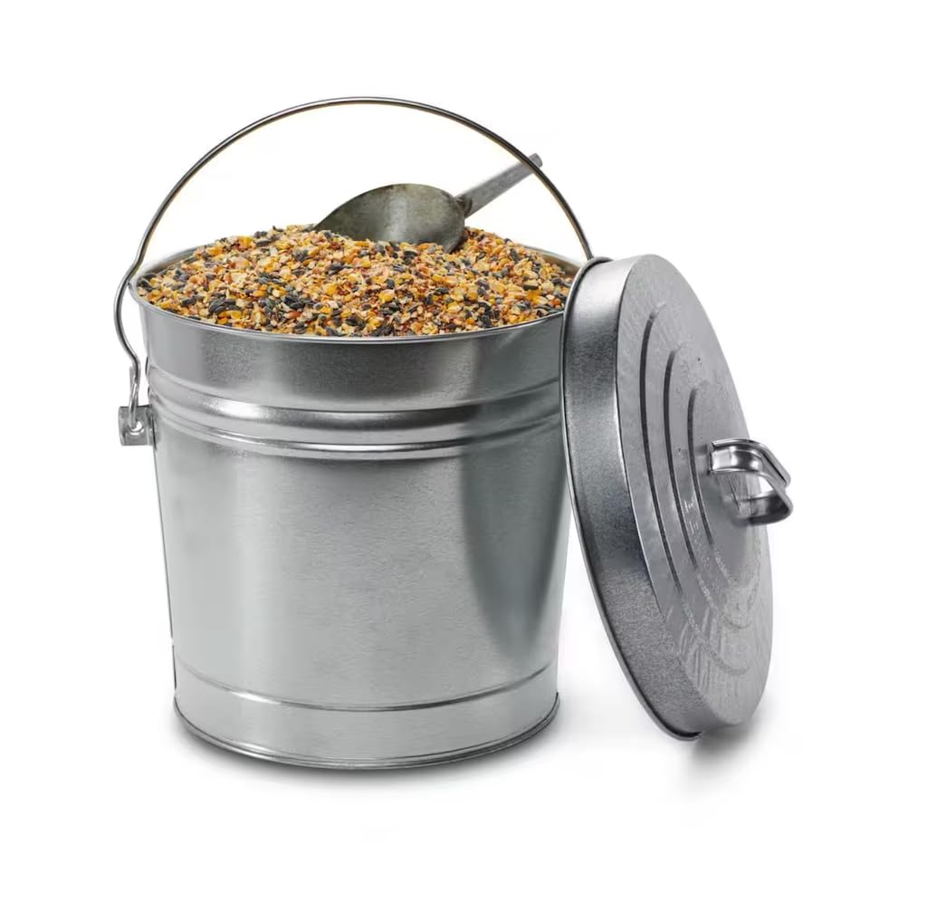 6 Gallon Galvanized Steel Round Trash Can T8312