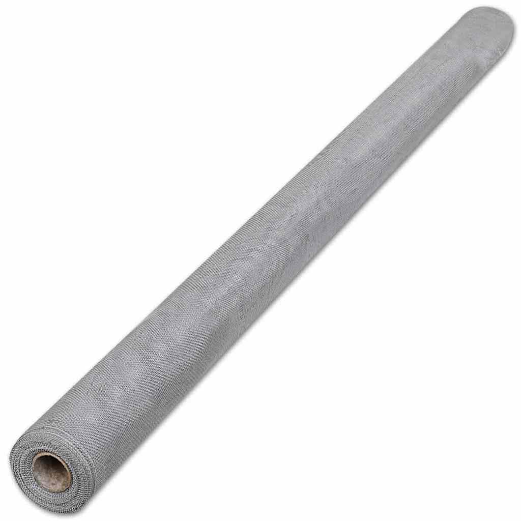 Aluminum Mesh Screen 39.4x196.9 in Silver Q62455