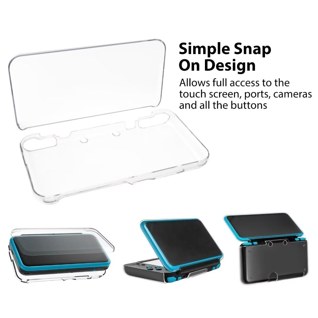 Clear Crystal Protective Hard Shell Case Cover for New Nintendo 2DS XL I996758