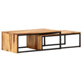 2 Pcs Solid Sheesham Wood Nesting Tables D5031