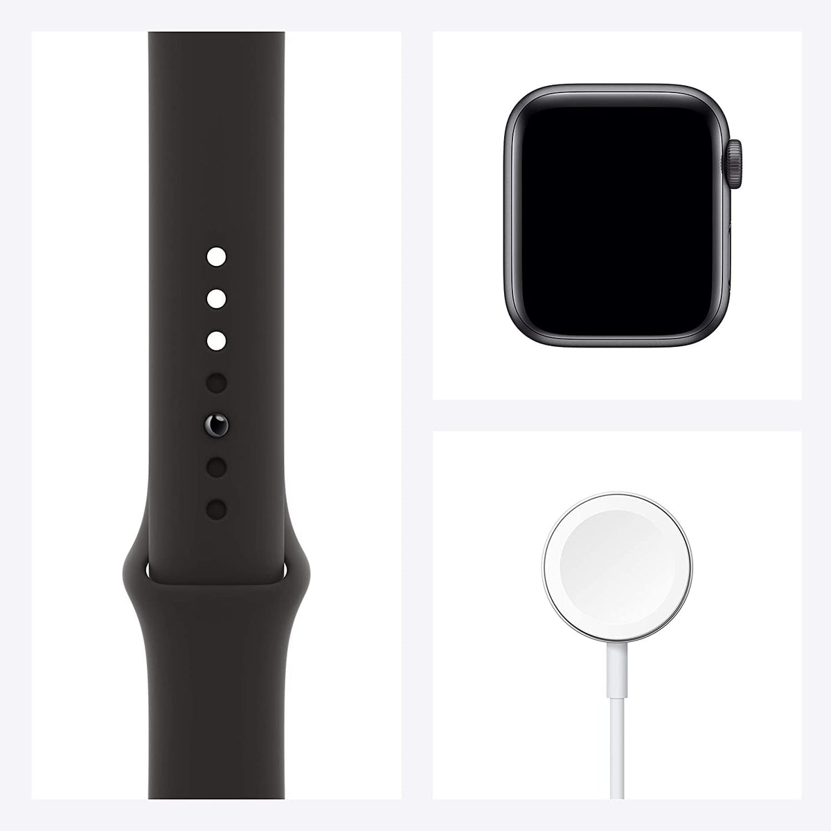 Space Gray Aluminum Case with Black Sport Band A2043