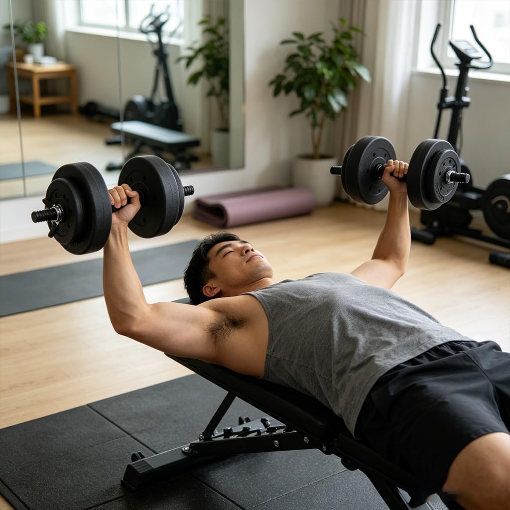 40 LBS Adjustable Vinyl Dumbbell Set I50346