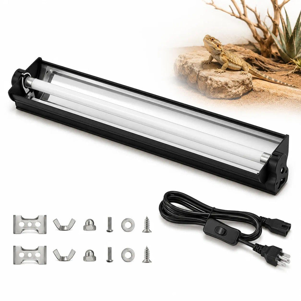 8W 10.0 12 Inch T5 UVB Reptile Light Fixture with Bulb B943407