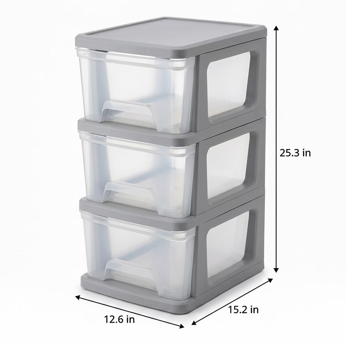 3 Drawer Plastic Storage Cart G425067