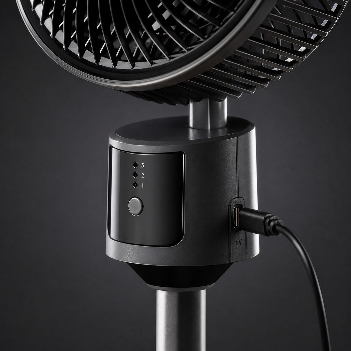Pedestal Fan with USB Power, 3 Speed Quiet Floor Fan C526