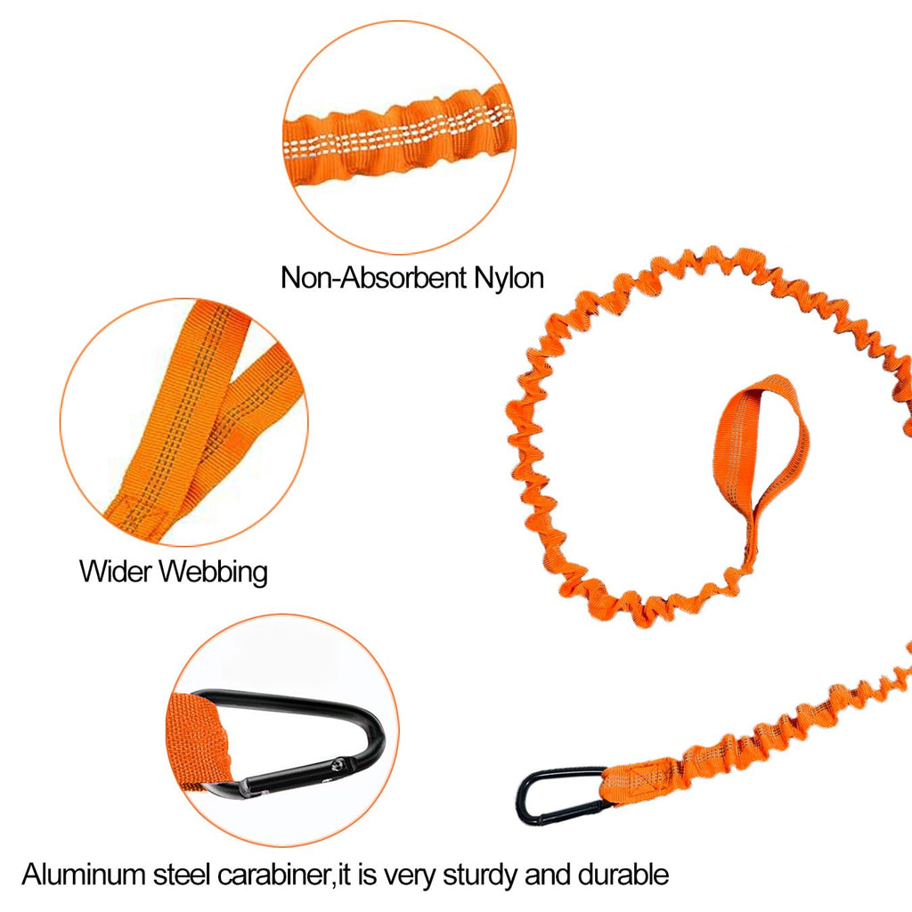 2 Pack Stretchable Paddle Leash with Carabiner O56336
