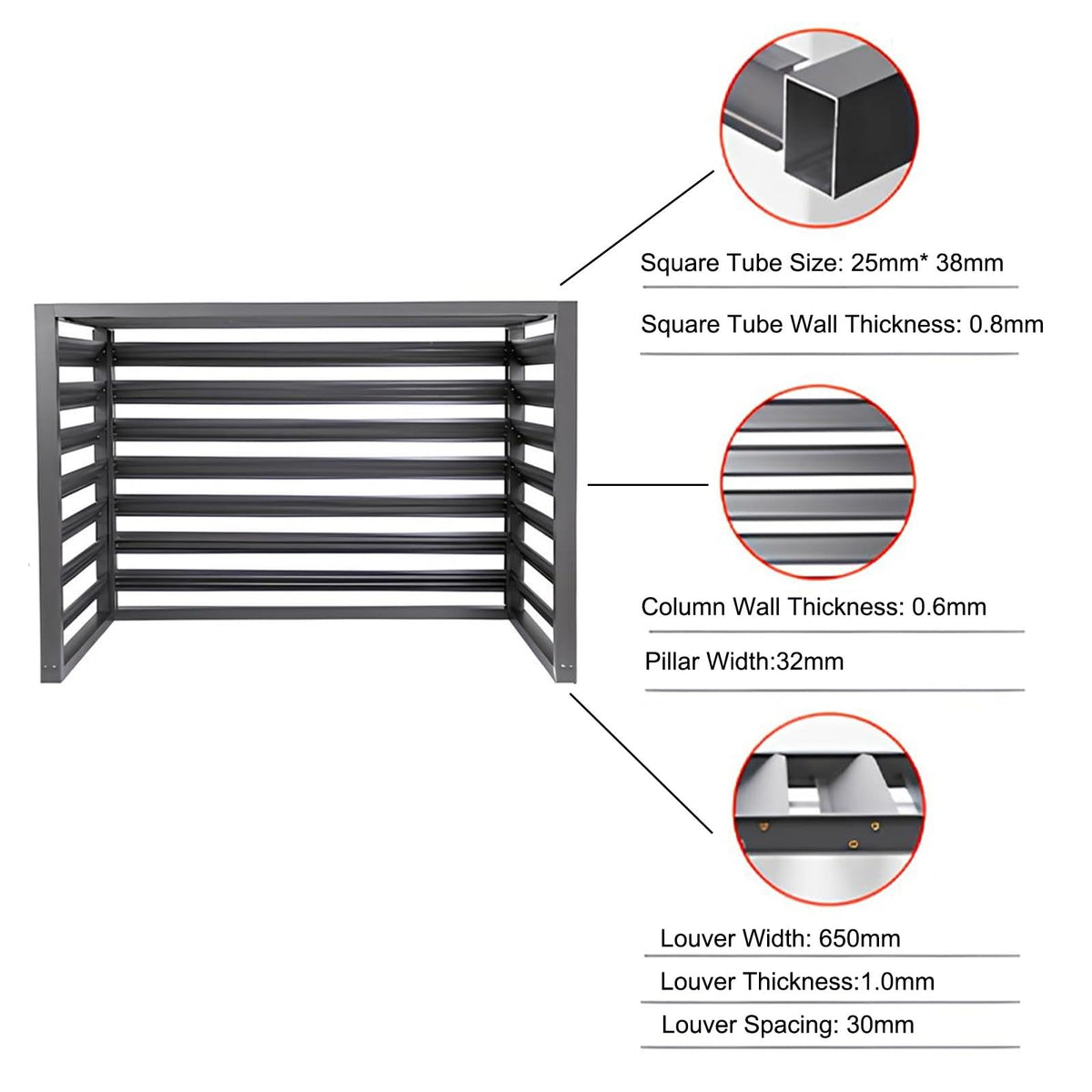 Aluminum Mini-Split Condenser Cover B733942