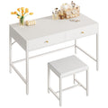 White Desk with 2 Drawers G94402