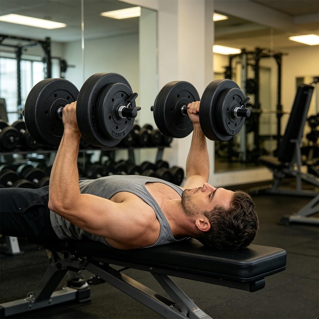 40 LBS Adjustable Vinyl Dumbbell Set I50346