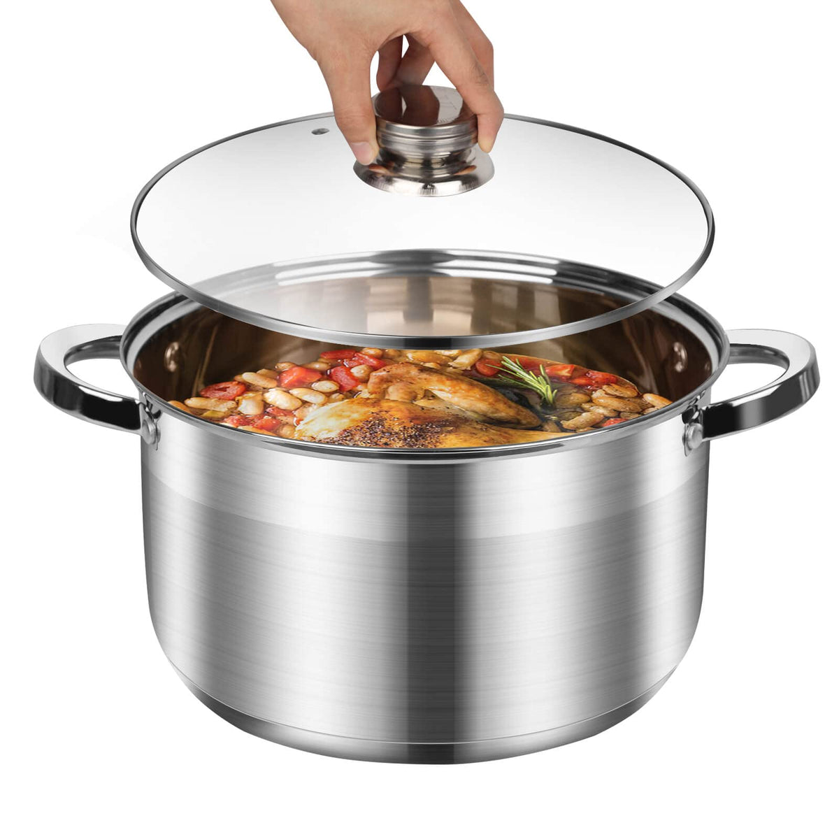 10 Quart Stainless Steel Stock Pot with Lid N22312