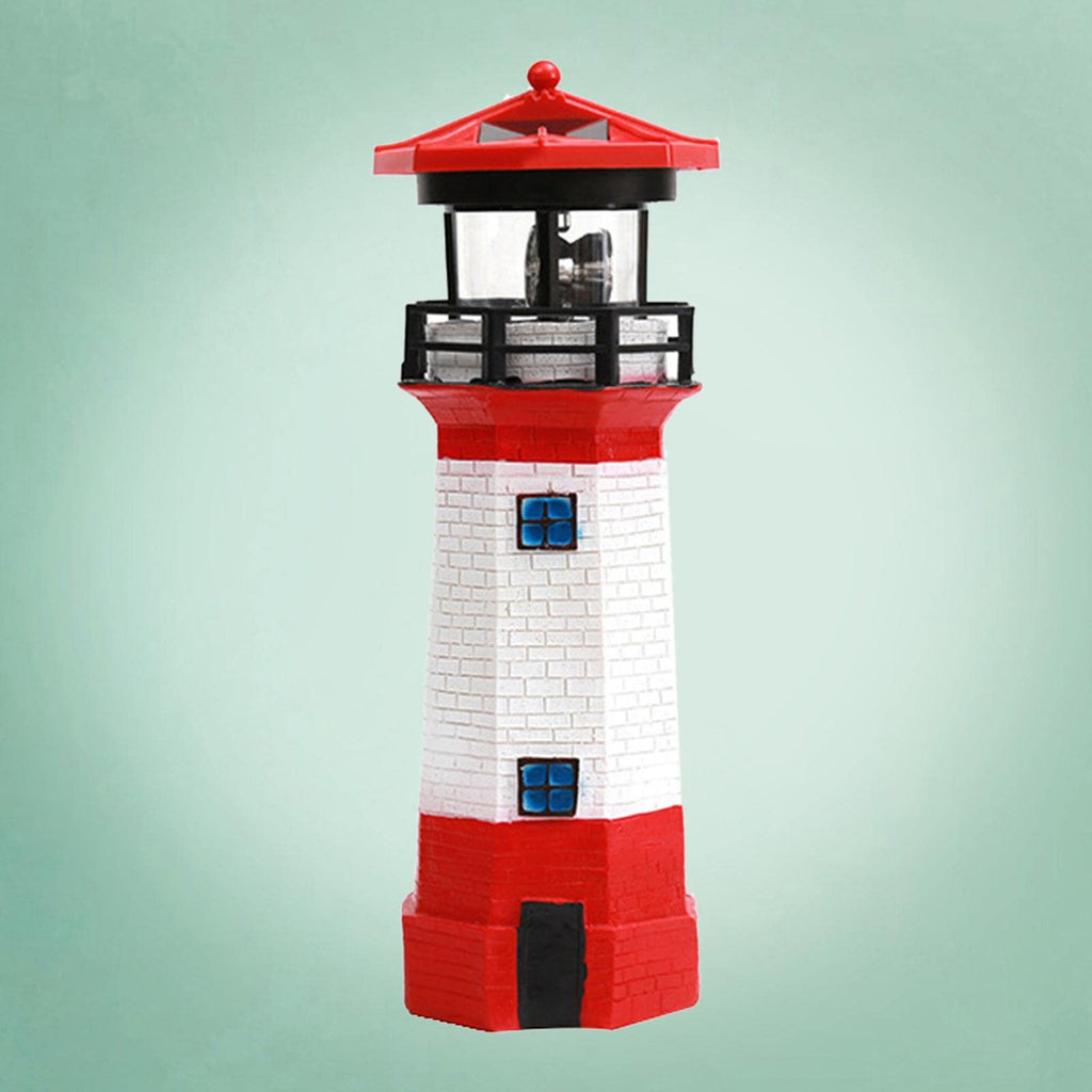 Solar Powered LED Rotating Lighthouse Light E672