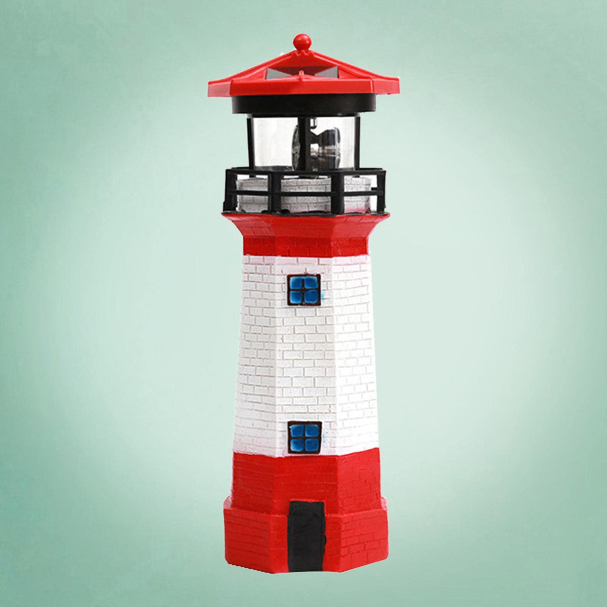 Solar Powered LED Rotating Lighthouse Light E672