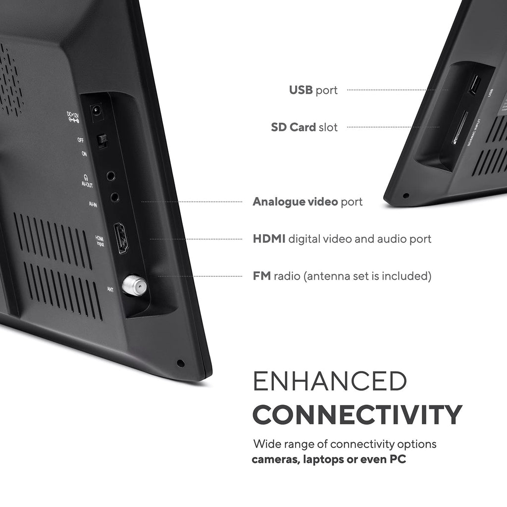 Portable TV LCD Monitor Battery Powered Wireless Capability HD-TV E96524