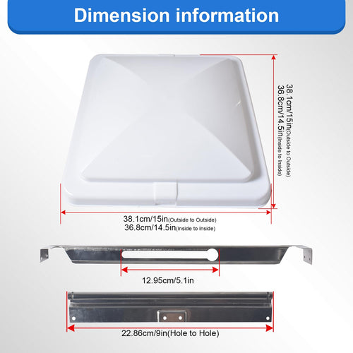 14"x14" RV Roof Vent Cover, 2-Pack K132