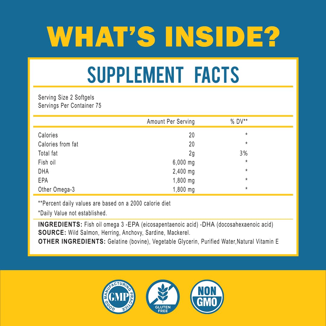 Omega 3 Fish Oil 150 Softgels V579