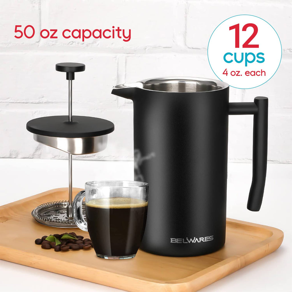 Insulated French Press Coffee Maker 50oz E319