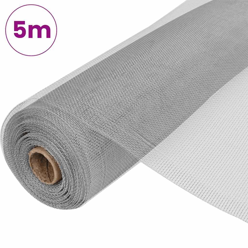 Aluminum Mesh Screen 39.4x196.9 in Silver Q62455