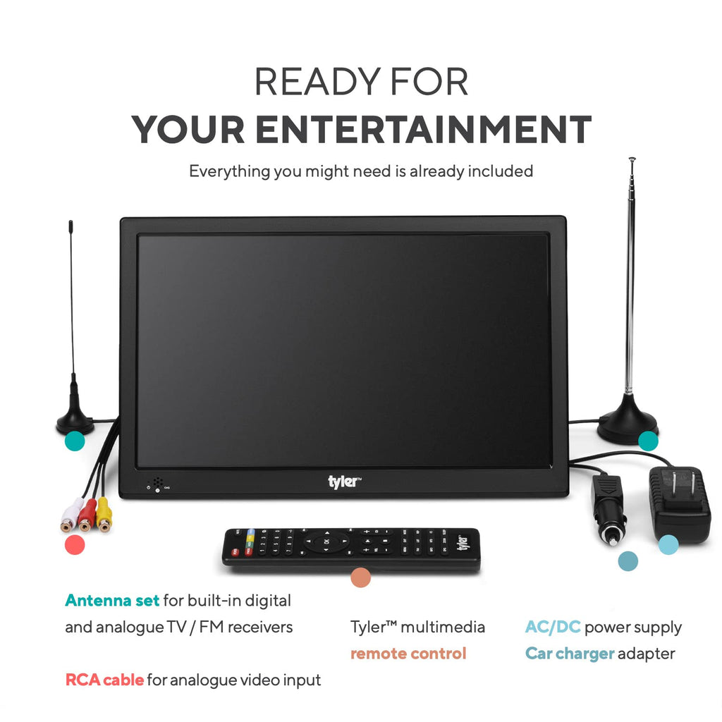 Portable TV LCD Monitor Battery Powered Wireless Capability HD-TV E96524