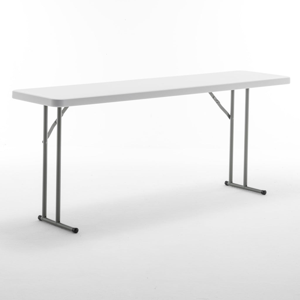 72" White Plastic Folding Seminar Table S622