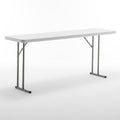 72" White Plastic Folding Seminar Table S622