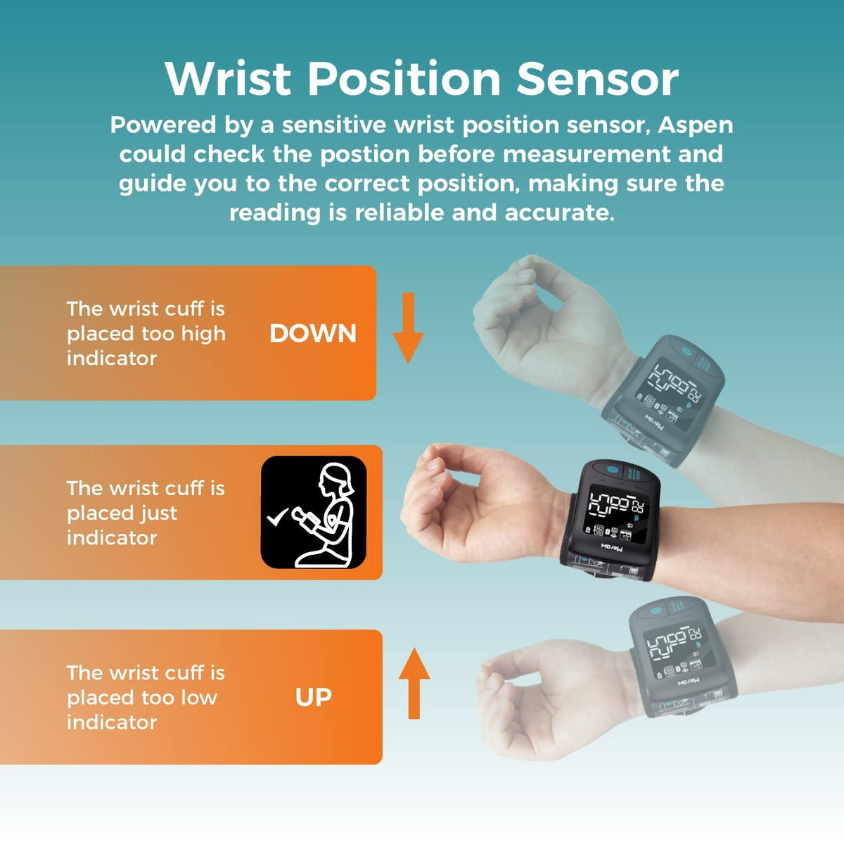 Blood Pressure Monitor Adult Cuff Wrist Automatic Bluetooth Black A9234