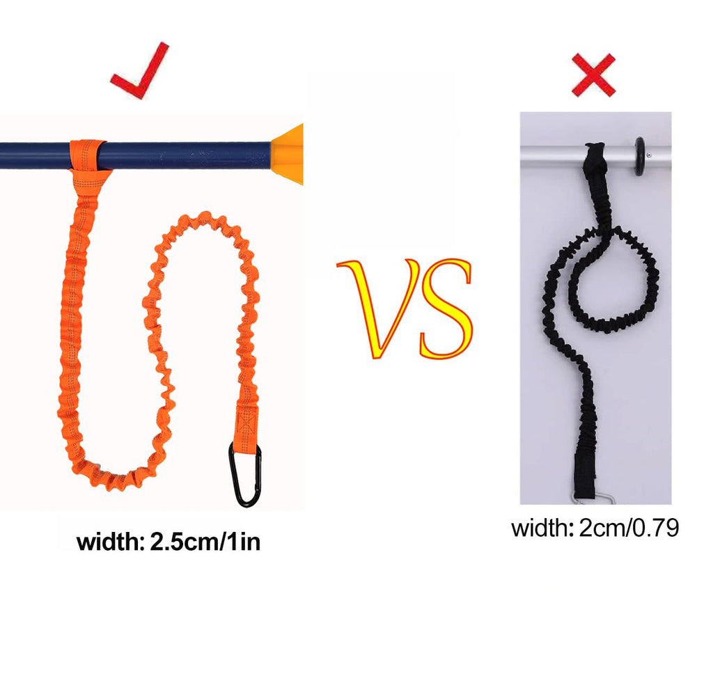 2 Pack Stretchable Paddle Leash with Carabiner O56336