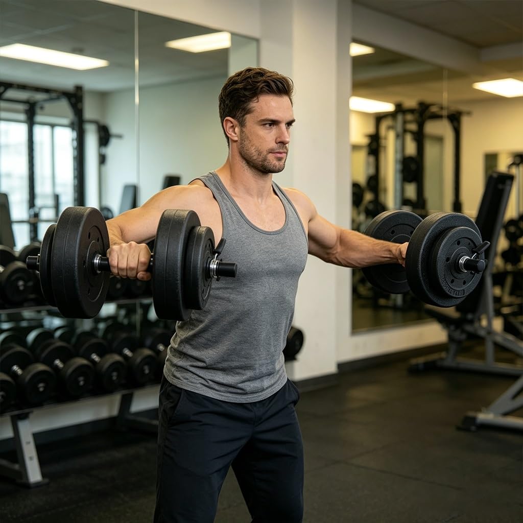 40 LBS Adjustable Vinyl Dumbbell Set I50346