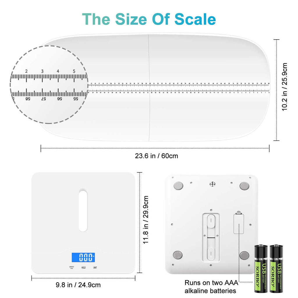 Digital Pet Scale with 3 Weighing Modes, Max 220 lbs, White M70124