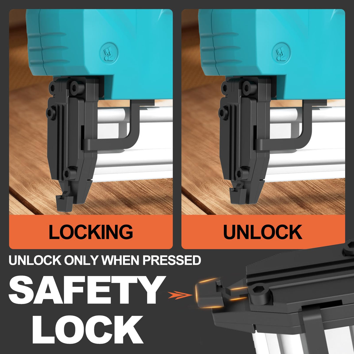 Cordless 21V 2 in 1 Brad Nailer and Staple Gun Q42019