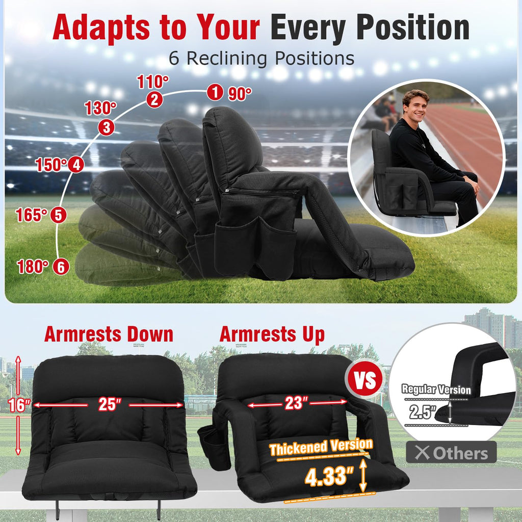 Stadium Seats with Back Support 2 Pack Z216