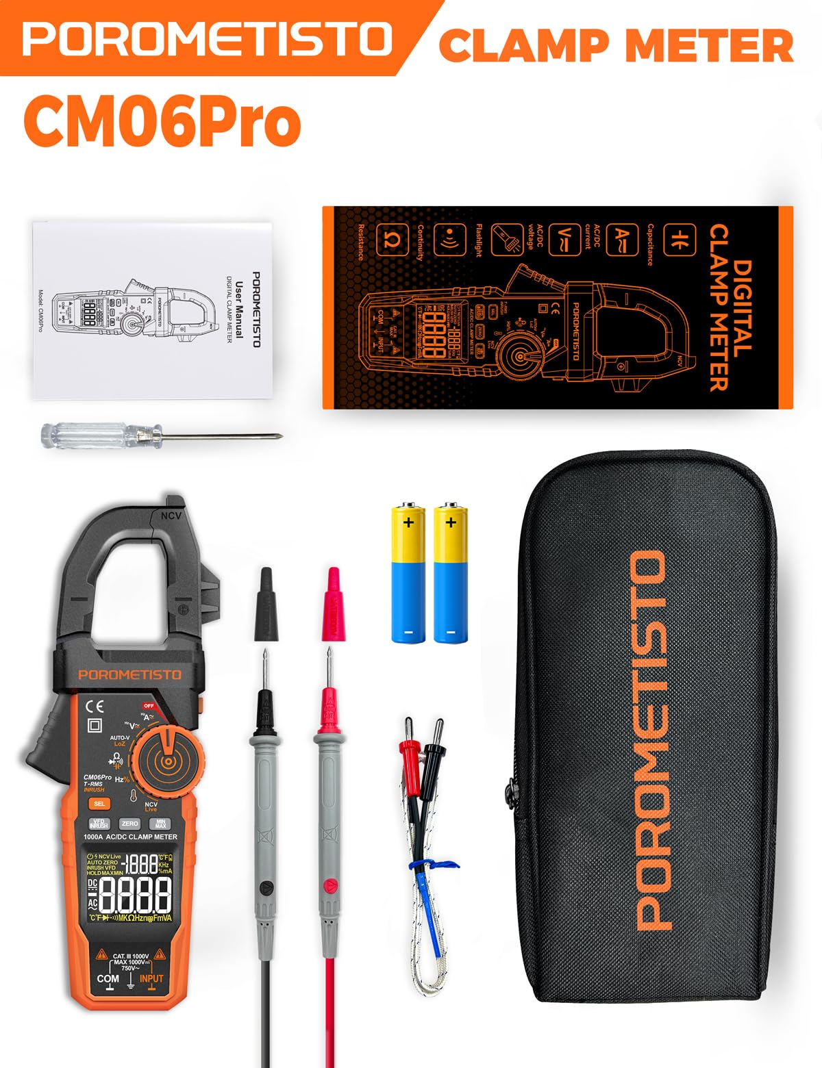 Clamp Meter 6000 Counts 1000A S665