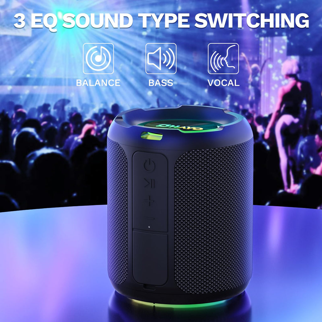 40W Wireless Portable Bluetooth Speaker with Lights, IPX7 Waterproof I72766