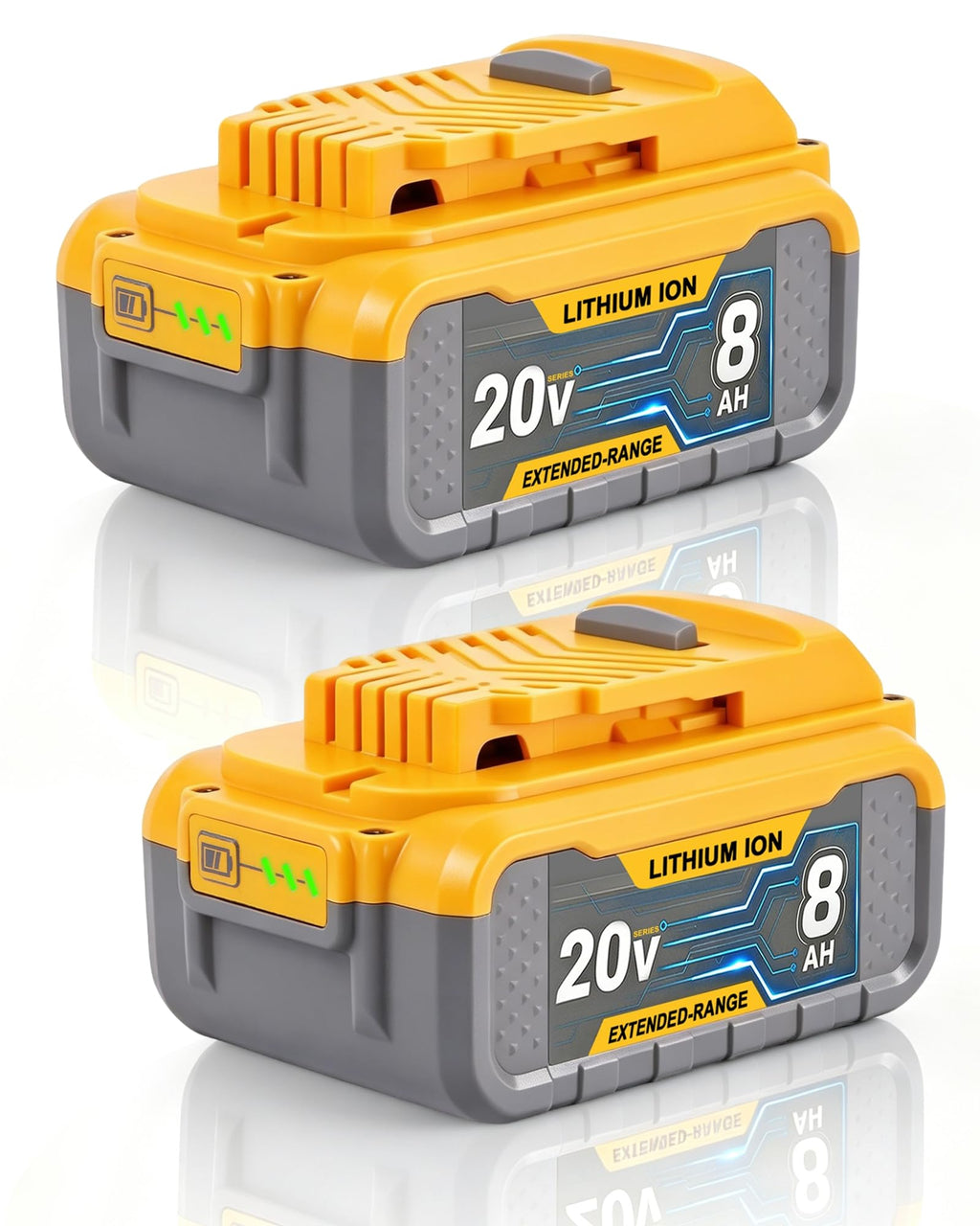 8.0Ah 20V Li-ion Battery 2Packs R2689