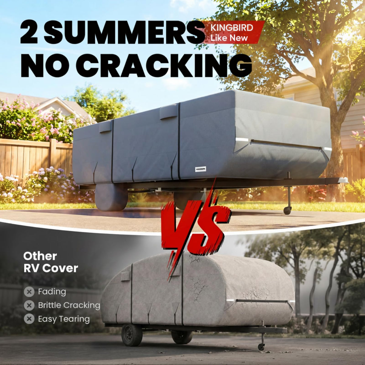 RV Cover Fits 14-16ft Pop Up Folding Campers H403696