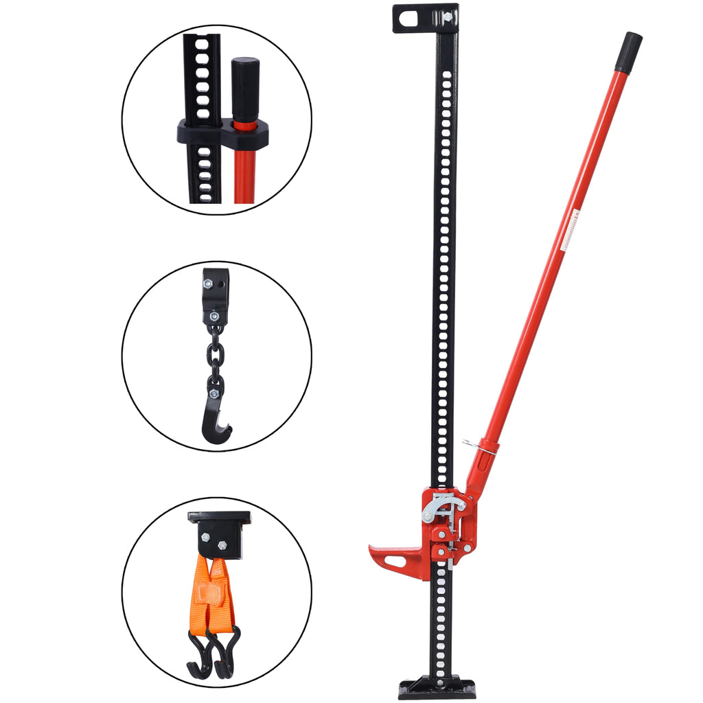 60" 7000 lbs Capacity Red Utility Farm Jack Y9560