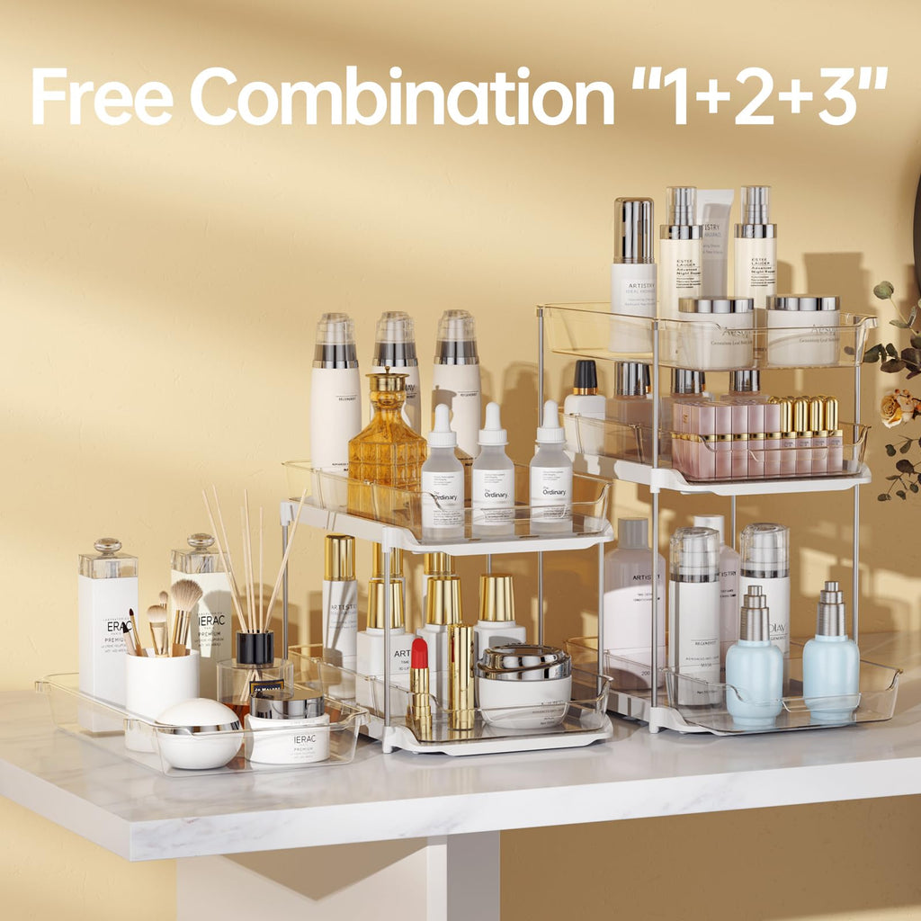 2 Sets of 3-Tier Under Sink Organizers and Storage U8960