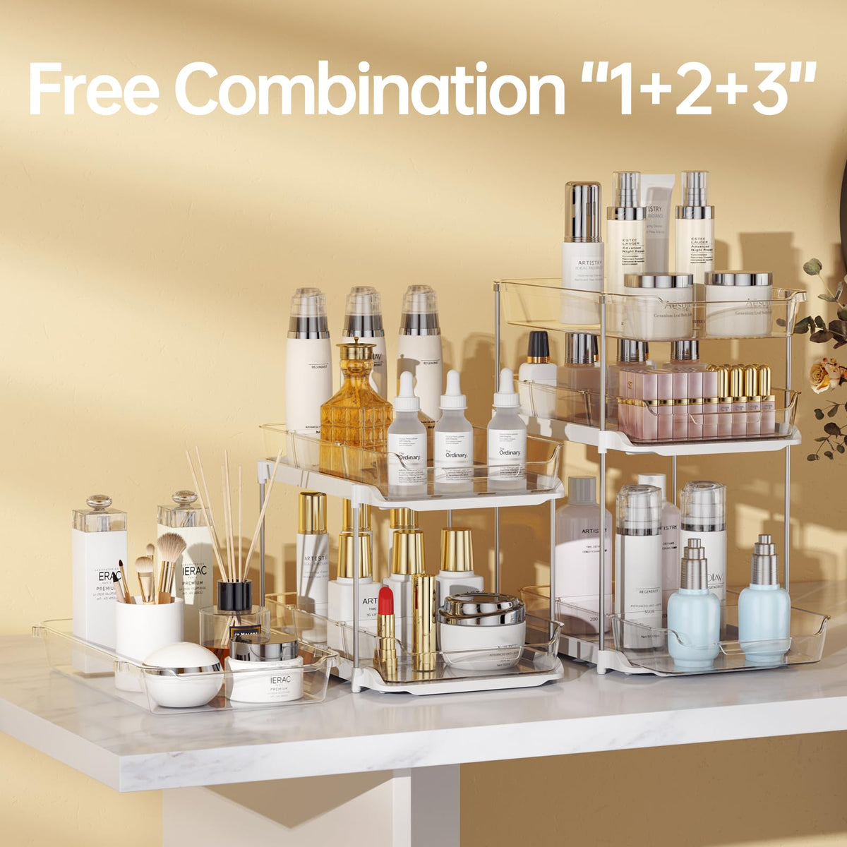 2 Sets of 3-Tier Under Sink Organizers and Storage U8960