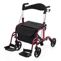 Foldable Rollator Walker 4 Wheel Transport Chair U628642
