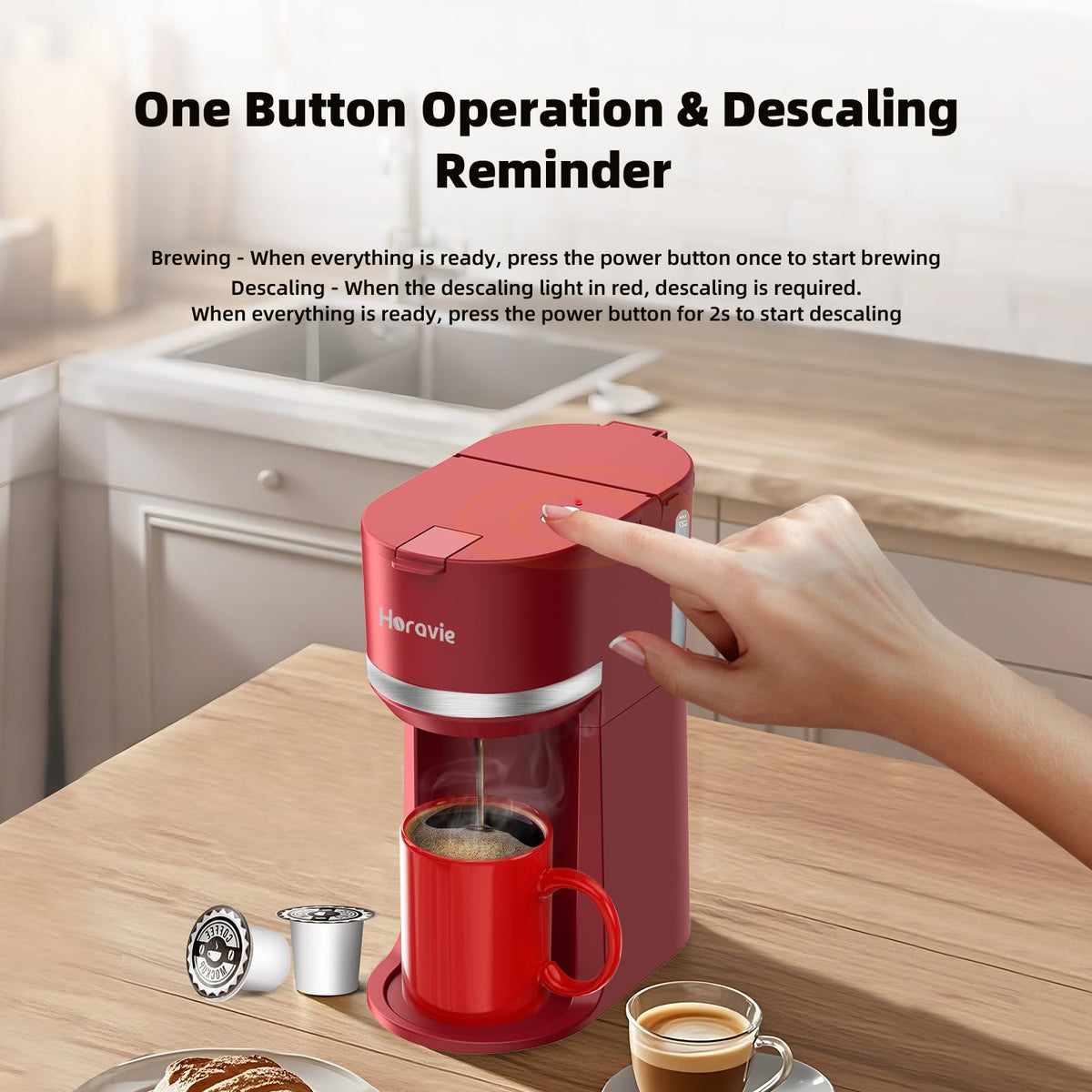 Single Serve Coffee Maker for K Cup and Grounds O877468