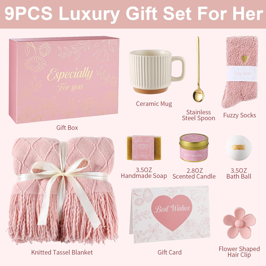 Get Well Soon Gifts Baskets for Women (Pink) Q347