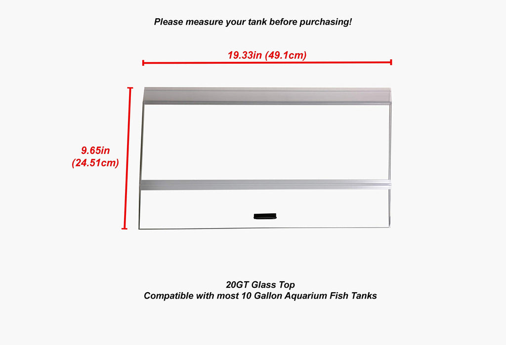 20" Glass Canopy for 10 Gallon Aquarium X27324