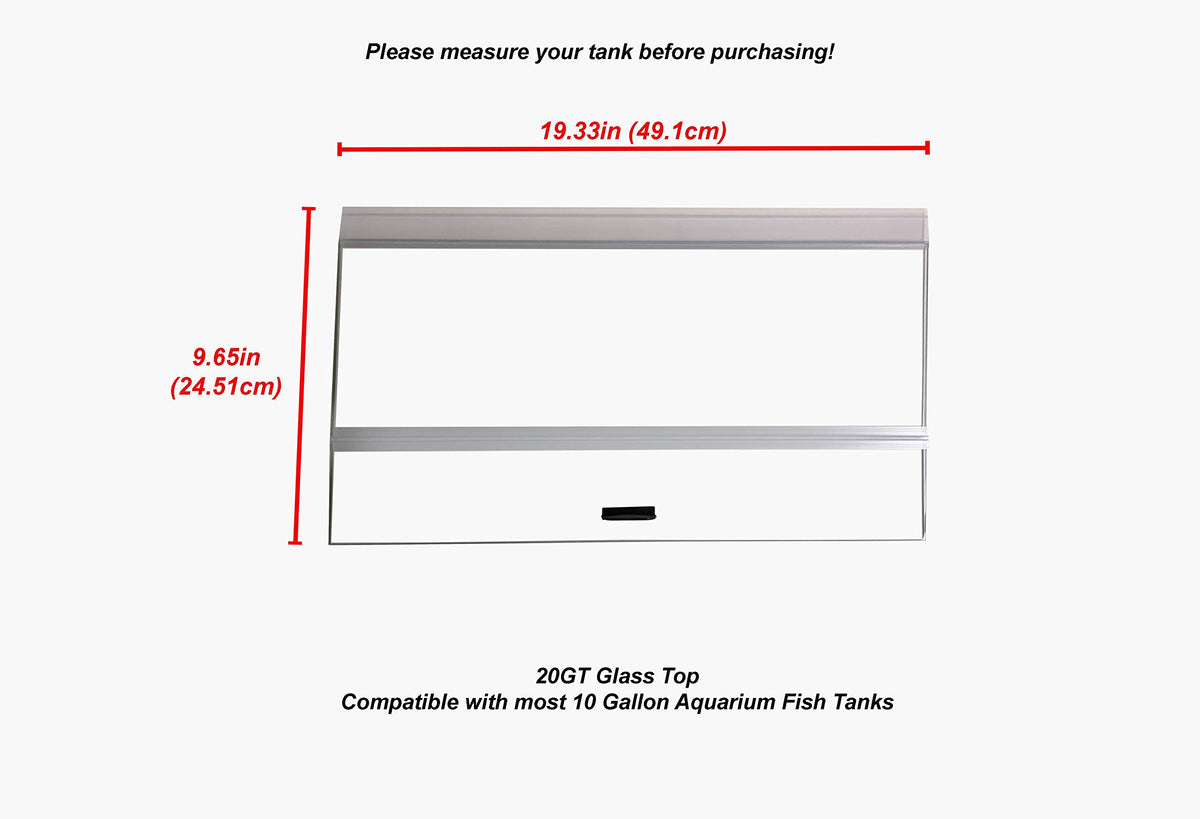 20" Glass Canopy for 10 Gallon Aquarium X27324