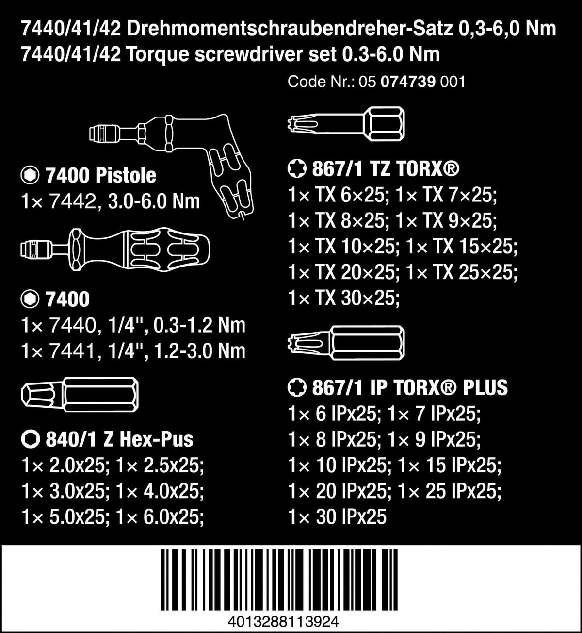 27 Pc Torque Screwdriver Set P6497