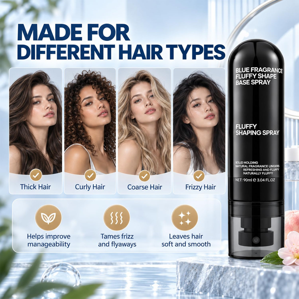 Peach-Scented Volumizing & Setting Spray U565