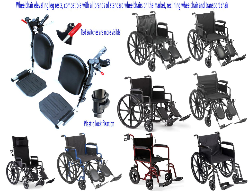 Wheelchair Elevating Legrests with Padded Calf Pads and Composite Footplates V858