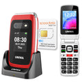 4G Flip Phone Unlocked Dual Screen 2.4"+1.77" Red A806314